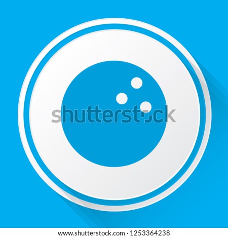 An Illustrated Icon Isolated on a Background - Bowling Ball