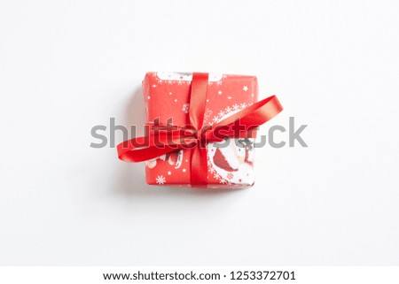 Christmas Decoration on White Background.Flat Lay,Top View