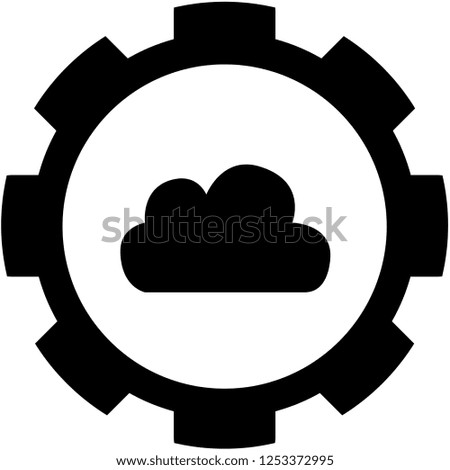 An Illustrated Icon Isolated on a Background - Small Cloud