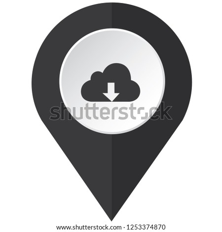 An Illustrated Icon Isolated on a Background - Cloud Download