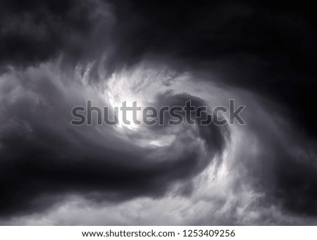 Blurred Swirl in the Dark Storm Clouds