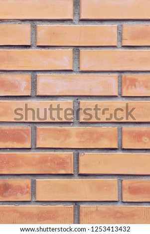 Modern new brick wall. Close-up.