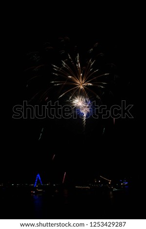 Fireworks kick off the 2018 Marina del Rey, CA boat parade.