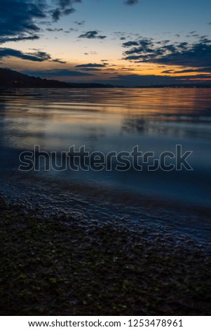 Magnificent sea sunset near Varna city.