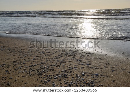 Picture of wild beach In Lithuania, Smiltyne. Taken in early autumn. 