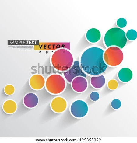 Vector Design - eps10 Colorful Circles Background