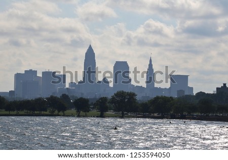 Cleveland Skyline on the Lake Erie shore