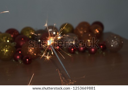 Sparkler lights, element of decorations for celebrations and holidays
