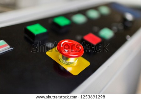 Control panel (red). Spain