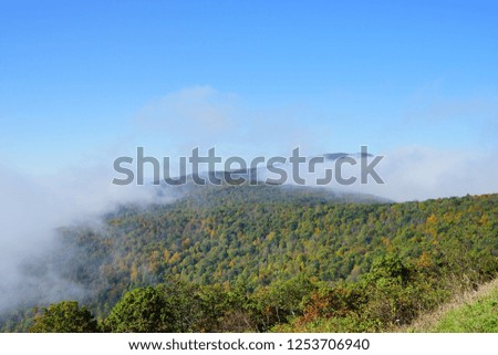 Beautiful cloud sea of Shenandoah National Park 
