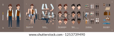 Cartoon character animation set for your motion design Royalty-Free Stock Photo #1253739490