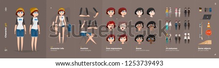 Cartoon character animation set for your motion design Royalty-Free Stock Photo #1253739493