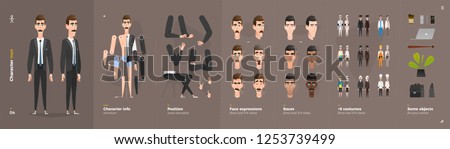 Cartoon character animation set for your motion design Royalty-Free Stock Photo #1253739499
