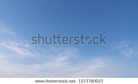 Wonderful blue sky white cloud nature background