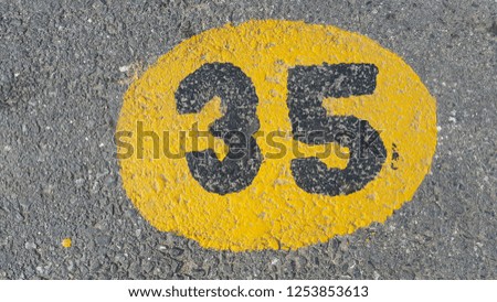 Number yellow painting wallpaper