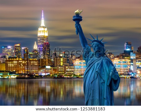 skyline cityscape, Landmarks of New York City, USA