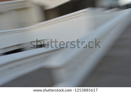 illustrated blurry white concrete access of big building