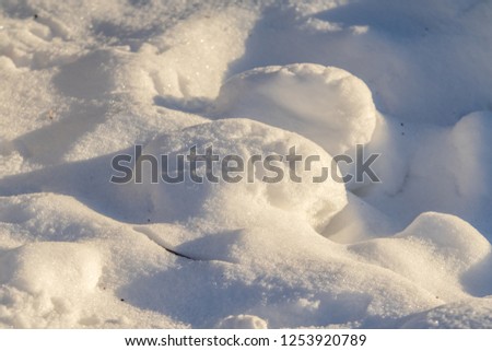 snow footprints as a background