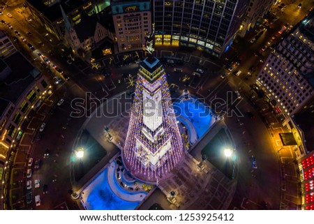 Indianapolis Monumental Circle Christmas Tree