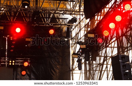 Light on the stage as an abstract background .
