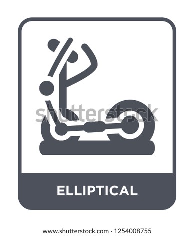 elliptical icon vector on white background, elliptical trendy filled icons from Gym equipment collection, elliptical simple element illustration