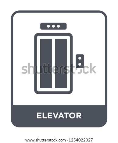 elevator icon vector on white background, elevator trendy filled icons from Hotel and restaurant collection, elevator simple element illustration