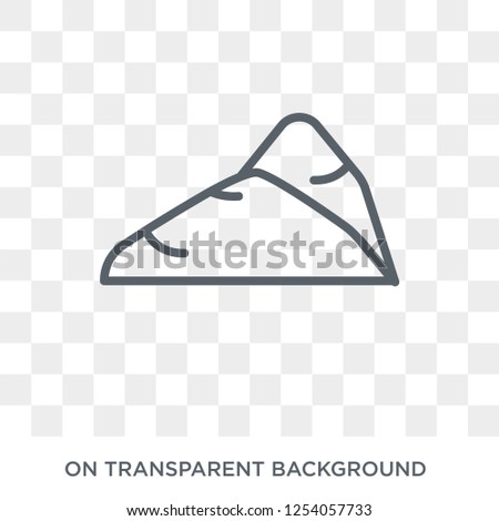 Hills icon. Trendy flat vector Hills icon on transparent background from nature collection. High quality filled Hills symbol use for web and mobile