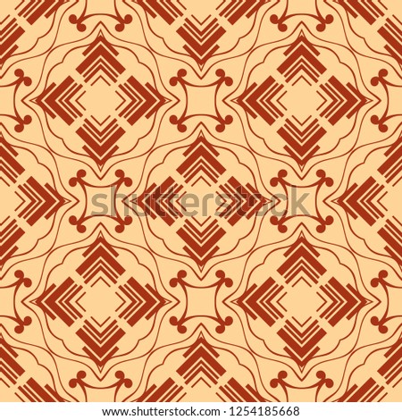 Abstract Art Deco Tiles Seamless Vector Pattern. Geometric texture. Repeating background.