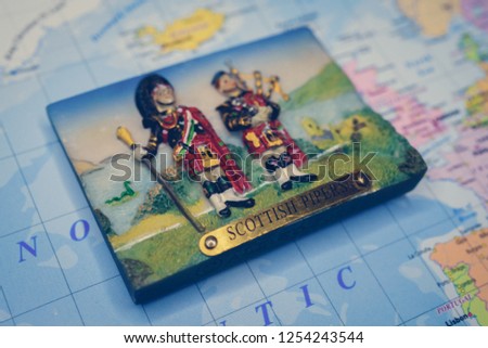 Souvenir magnet from Scotland