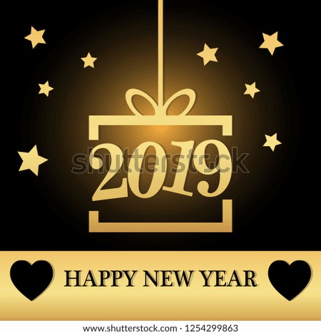 Happy New Year background with 2019