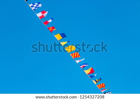 International signal flag. Marine signal flag. Royalty-Free Stock Photo #1254327208