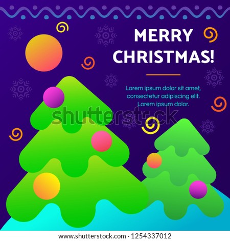 Christmas background template. Vector illustration