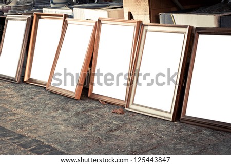 Few classic frames whit free place to past picture