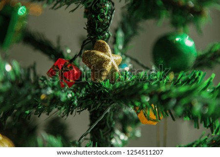 new year the christmas tree and christmas tree decorations