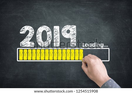 New year 2019 coming drawing background