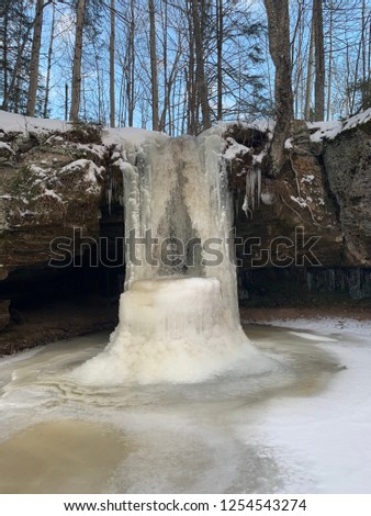 Ice Throne Of Little Waterfall-Au Train Township, Michigan