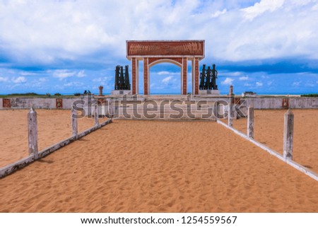 View to the Gate of No Return, Ouidah, Benin Royalty-Free Stock Photo #1254559567
