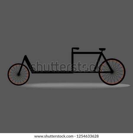 freight bike vector icons