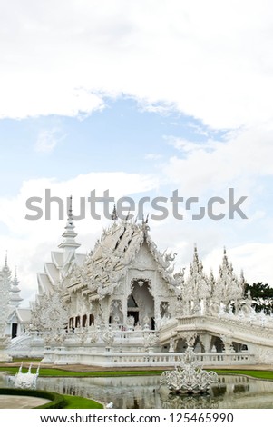 White temple in Chiangrai , Thailand