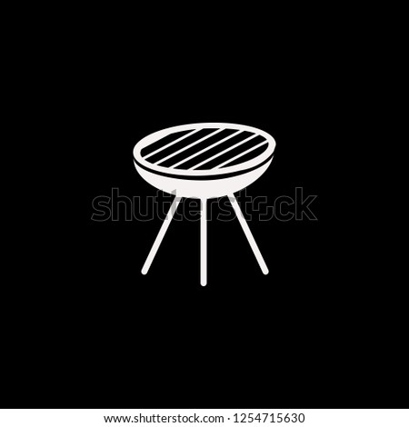 grill vector icon. flat grill design. grill illustration for graphic 