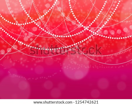 Red bokeh texture blurred. Elegant glitter background. Luxurious confetti empty texture.
