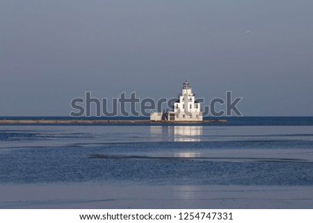 Lighthouse on Lake Michigan.Wisconsin,Manitowoc county.
