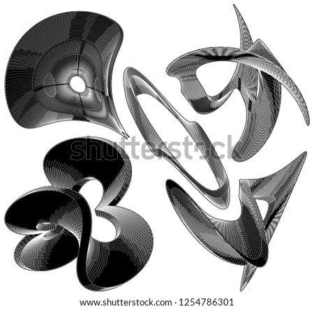 Abstract Construction Structure Shapes And Forms Isolated Illustration On White Background Vector 448