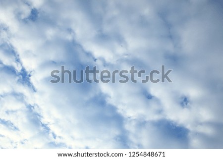 blue sky and white cloudy , beautiful heaven scene , Altocumulus pattern texture background . 