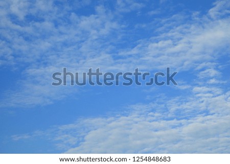 blue sky and white cloudy , beautiful heaven scene , Altocumulus pattern texture background . 