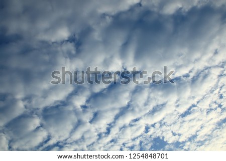 dark sky and cloudy , beautiful heaven scene , Altocumulus pattern texture background . 