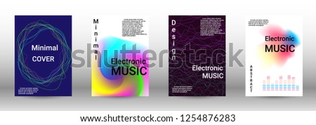 Abstract cover. Modern design template. Creative sound backgrounds from abstract lines, gradient wave, halftone to create a fashionable cover, banner, poster, booklet.