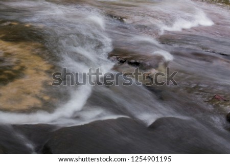 Close-up photos of  waterfalls.