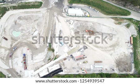 Aerial top view of Hornsby Quarry 