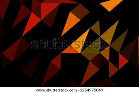 Dark Orange vector triangle mosaic template. Creative illustration in halftone style with gradient. The best triangular design for your business.